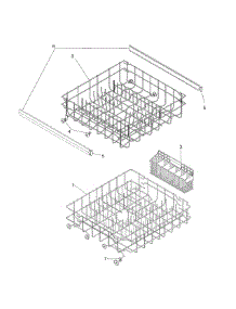 Racks parts for Kenmore Dishwasher 587.19142402 (58719142402, 587 19142402) from AppliancePartsPros.com