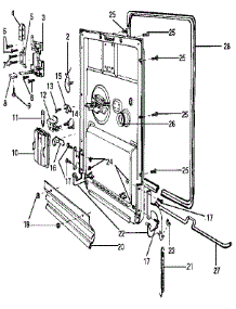 Inner Door parts for Kenmore Dishwasher 587.3943079 (5873943079, 587 3943079) from AppliancePartsPros.com