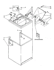 Top And Cabinet Parts parts for Kenmore Washer 110.82873700 (11082873700, 110 82873700) from AppliancePartsPros.com