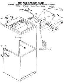 Top And Cabinet parts for Kenmore Washer 110.82873730 (11082873730, 110 82873730) from AppliancePartsPros.com