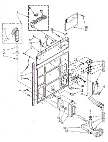 Rear Panel parts for Kenmore Washer 110.82873810 (11082873810, 110 82873810) from AppliancePartsPros.com