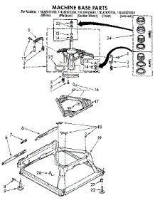 Machine Base Parts parts for Kenmore Washer 110.82873830 (11082873830, 110 82873830) from AppliancePartsPros.com