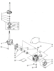 Brake, Clutch, Gearcase, Motor And Pump parts for Kenmore Washer 110.82874120 (11082874120, 110 82874120) from AppliancePartsPros.com
