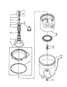 Agitator / Basket / Tub parts for Kenmore Washer 110.82874330 (11082874330, 110 82874330) from AppliancePartsPros.com