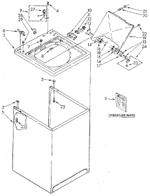 Top And Cabinet parts for Kenmore Washer 110.82874620 (11082874620, 110 82874620) from AppliancePartsPros.com