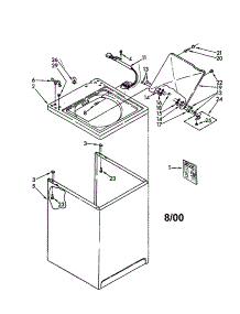Top And Cabinet parts for Kenmore Washer 110.82874630 (11082874630, 110 82874630) from AppliancePartsPros.com