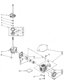 Brake, Clutch, Gearcase, Motor And Pump parts for Kenmore Washer 110.82874710 (11082874710, 110 82874710) from AppliancePartsPros.com