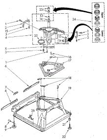 Machine Base parts for Kenmore Washer 110.82874710 (11082874710, 110 82874710) from AppliancePartsPros.com