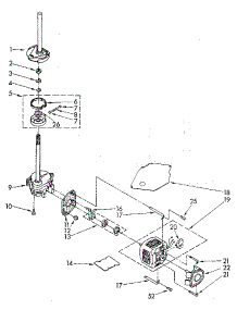 Brake, Clutch, Gearcase, Motor And Pump parts for Kenmore Washer 110.82881110 (11082881110, 110 82881110) from AppliancePartsPros.com