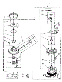 Pump And Motor Parts parts for Kenmore Dishwasher 665.1577580 (6651577580, 665 1577580) from AppliancePartsPros.com