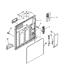 Inner Door parts for Kenmore Dishwasher 665.15779990 (66515779990, 665 15779990) from AppliancePartsPros.com