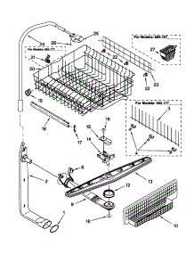 Upper Dishrack And Water Feed parts for Kenmore Dishwasher 665.15779992 (66515779992, 665 15779992) from AppliancePartsPros.com