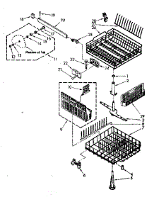 Dishrack parts for Kenmore Dishwasher 665.1578580 (6651578580, 665 1578580) from AppliancePartsPros.com