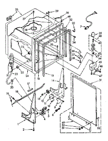 Tub parts for Kenmore Dishwasher 665.1578580 (6651578580, 665 1578580) from AppliancePartsPros.com