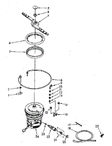 Heater, Pump And Lower Sprayarm Parts parts for Kenmore Dishwasher 665.1578581 (6651578581, 665 1578581) from AppliancePartsPros.com