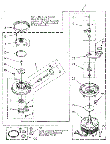 Pump And Motor parts for Kenmore Dishwasher 665.1578582 (6651578582, 665 1578582) from AppliancePartsPros.com