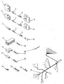 Wiring Harness parts for Kenmore Dishwasher 665.1578582 (6651578582, 665 1578582) from AppliancePartsPros.com