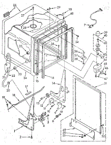 Tub parts for Kenmore Dishwasher 665.1578583 (6651578583, 665 1578583) from AppliancePartsPros.com