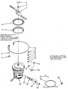 Heater, Pump And Lower Sprayarm parts for Kenmore Dishwasher 665.1578583 (6651578583, 665 1578583) from AppliancePartsPros.com
