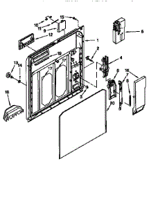 Inner Door parts for Kenmore Dishwasher 665.15791791 (66515791791, 665 15791791) from AppliancePartsPros.com