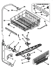 Upper Dishrack And Water Feed parts for Kenmore Dishwasher 665.15795790 (66515795790, 665 15795790) from AppliancePartsPros.com