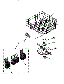 Lower Dishrack parts for Kenmore Dishwasher 665.15798791 (66515798791, 665 15798791) from AppliancePartsPros.com
