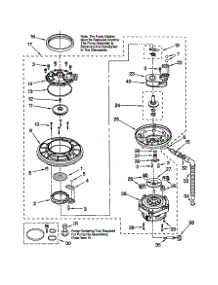 Pump And Motor parts for Kenmore Dishwasher 665.15801891 (66515801891, 665 15801891) from AppliancePartsPros.com