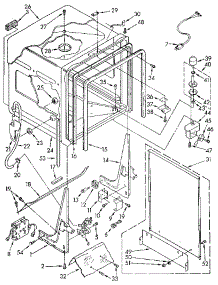 Tub parts for Kenmore Dishwasher 665.1580590 (6651580590, 665 1580590) from AppliancePartsPros.com