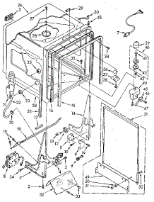 Tub parts for Kenmore Dishwasher 665.1580591 (6651580591, 665 1580591) from AppliancePartsPros.com