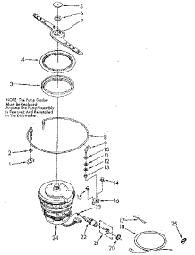 Heater, Pump / Lower Sprayarm parts for Kenmore Dishwasher 665.1580592 (6651580592, 665 1580592) from AppliancePartsPros.com