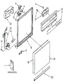 Frame And Console parts for Kenmore Dishwasher 665.1581590 (6651581590, 665 1581590) from AppliancePartsPros.com