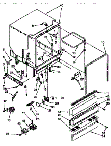 Tub Assembly Parts parts for Kenmore Dishwasher 665.1581593 (6651581593, 665 1581593) from AppliancePartsPros.com