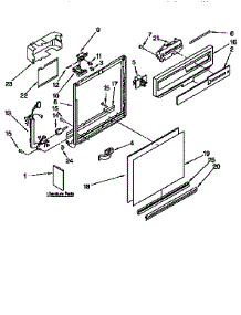Frame And Console parts for Kenmore Dishwasher 665.15821690 (66515821690, 665 15821690) from AppliancePartsPros.com