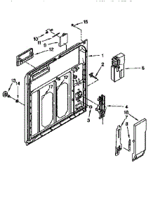 Inner Door parts for Kenmore Dishwasher 665.15821690 (66515821690, 665 15821690) from AppliancePartsPros.com