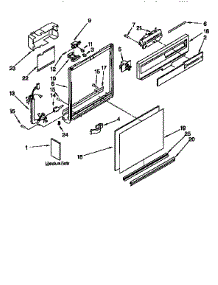 Frame And Console parts for Kenmore Dishwasher 665.15821691 (66515821691, 665 15821691) from AppliancePartsPros.com