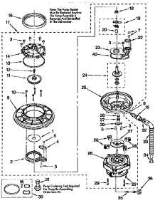 Pump And Motor parts for Kenmore Dishwasher 665.15821691 (66515821691, 665 15821691) from AppliancePartsPros.com