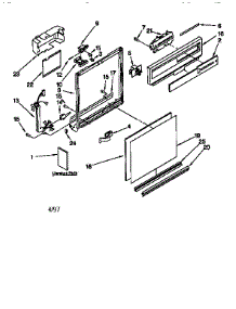 Frame And Console parts for Kenmore Dishwasher 665.15821692 (66515821692, 665 15821692) from AppliancePartsPros.com