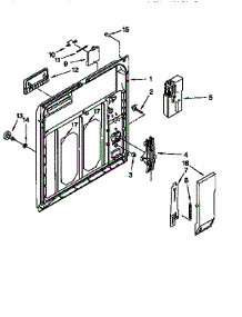 Inner Door parts for Kenmore Dishwasher 665.15821692 (66515821692, 665 15821692) from AppliancePartsPros.com