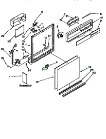 Frame And Console parts for Kenmore Dishwasher 665.15825690 (66515825690, 665 15825690) from AppliancePartsPros.com