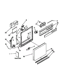 Frame And Console parts for Kenmore Dishwasher 665.15825691 (66515825691, 665 15825691) from AppliancePartsPros.com
