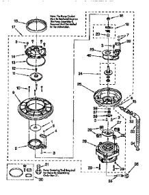 Pump And Motor parts for Kenmore Dishwasher 665.15825691 (66515825691, 665 15825691) from AppliancePartsPros.com