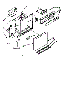 Frame And Console parts for Kenmore Dishwasher 665.15825692 (66515825692, 665 15825692) from AppliancePartsPros.com