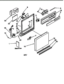 Frame And Console parts for Kenmore Dishwasher 665.15828692 (66515828692, 665 15828692) from AppliancePartsPros.com