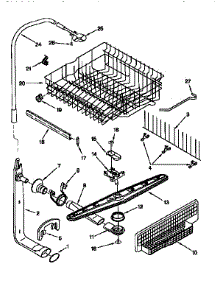 Upper Dishrack And Water Feed parts for Kenmore Dishwasher 665.15831790 (66515831790, 665 15831790) from AppliancePartsPros.com