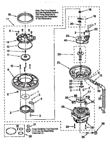 Pump And Motor parts for Kenmore Dishwasher 665.15831791 (66515831791, 665 15831791) from AppliancePartsPros.com