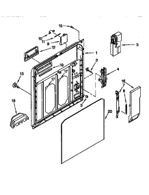 Inner Door parts for Kenmore Dishwasher 665.15831792 (66515831792, 665 15831792) from AppliancePartsPros.com