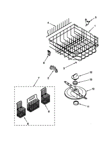 Lower Dishrack parts for Kenmore Dishwasher 665.15831793 (66515831793, 665 15831793) from AppliancePartsPros.com