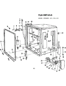 Tub Details parts for Kenmore Dishwasher 587.761403 (587761403, 587 761403) from AppliancePartsPros.com