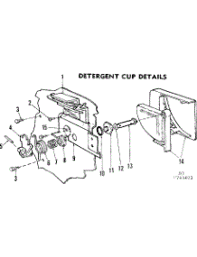 Detergent Cup Details parts for Kenmore Dishwasher 587.761404 (587761404, 587 761404) from AppliancePartsPros.com