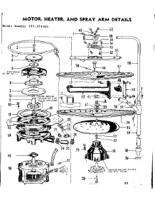 Motor, Heater & Spray Arm Details parts for Kenmore Dishwasher 587.761500 (587761500, 587 761500) from AppliancePartsPros.com